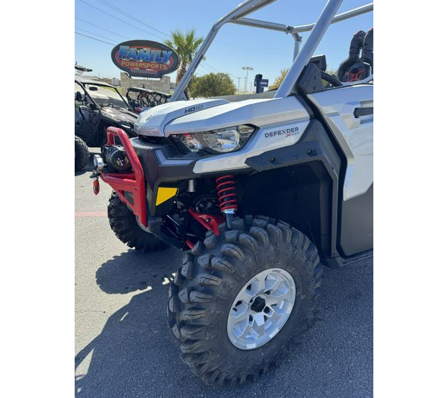 New 2024 CAN-AM DEFENDER X MR WITH HALF DOORS HD10 HYPER SILVER AND LEGION RED