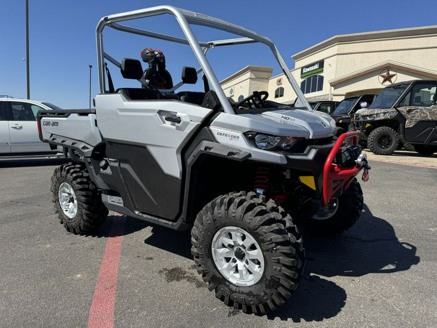 New 2024 CAN-AM DEFENDER X MR WITH HALF DOORS HD10 HYPER SILVER AND LEGION RED