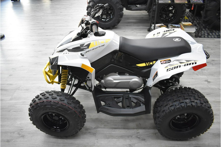 2024 Can-Am Renegade 110 EFI Gray & Yellow / Blue & Black