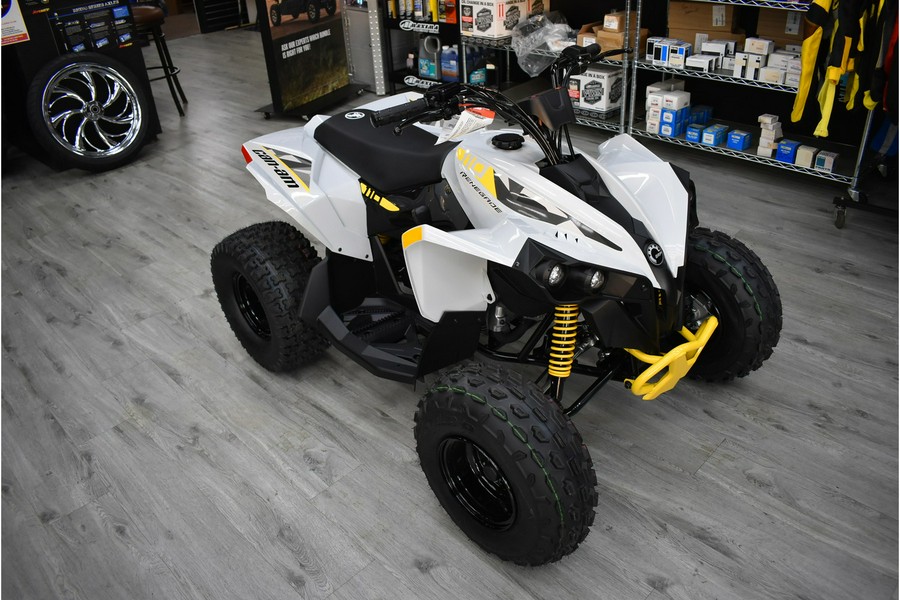 2024 Can-Am Renegade 110 EFI Gray & Yellow / Blue & Black