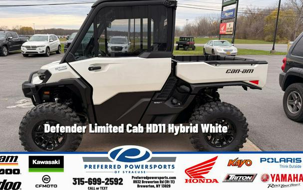 2026 Can-Am Defender Limited Cab HD11 Hybrid White