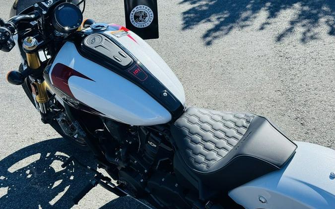 2025 Indian 101 Scout Ghost White Metallic With Graphics