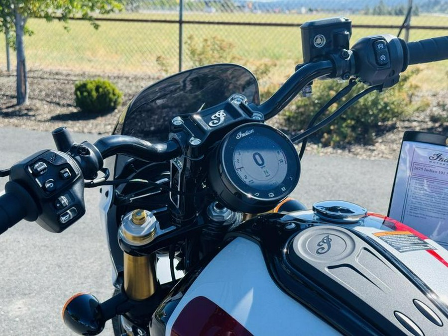2025 Indian Motorcycle® 101 Scout® Ghost White Metallic with Graphics