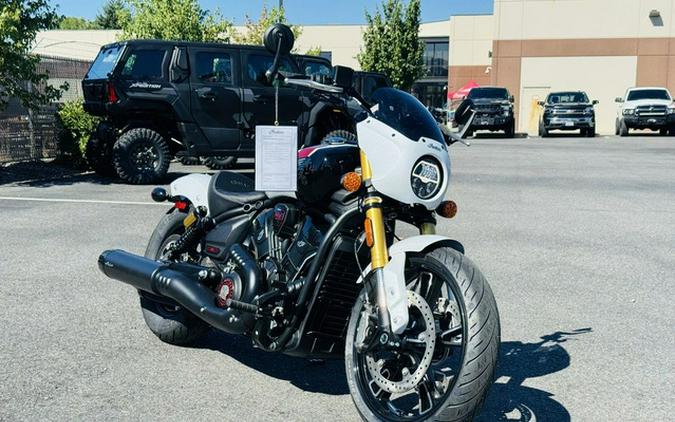 2025 Indian 101 Scout Ghost White Metallic With Graphics