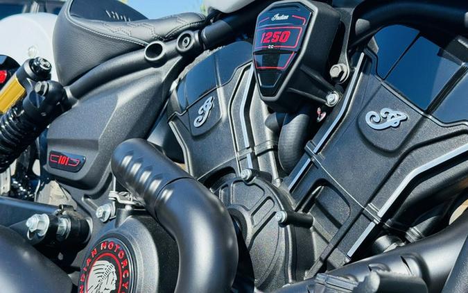 2025 Indian 101 Scout Ghost White Metallic With Graphics