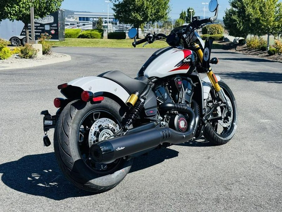 2025 Indian Motorcycle® 101 Scout® Ghost White Metallic with Graphics