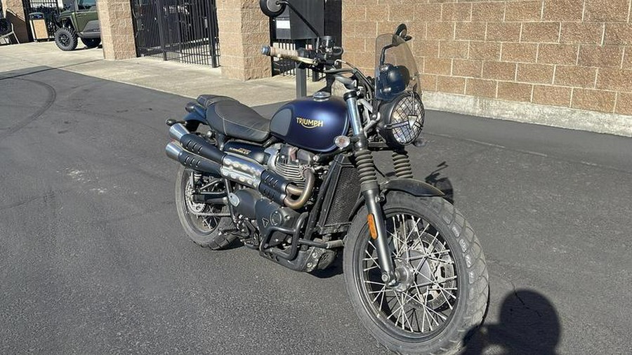2022 Triumph Street Scrambler Gold Line Matte Pacific Blue