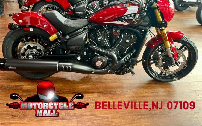 2025 Indian Motorcycle® 101 Scout® Sunset Red Metallic with Graphics