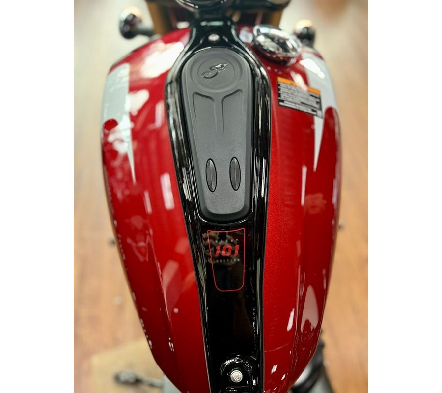 2025 Indian Motorcycle® 101 Scout® Sunset Red Metallic with Graphics