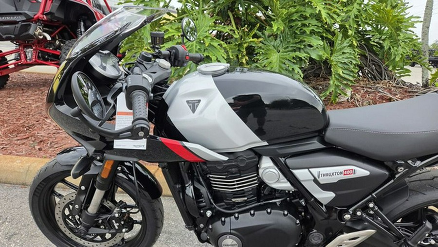 2026 Triumph Thruxton 400 Phantom Black Aluminium Silver