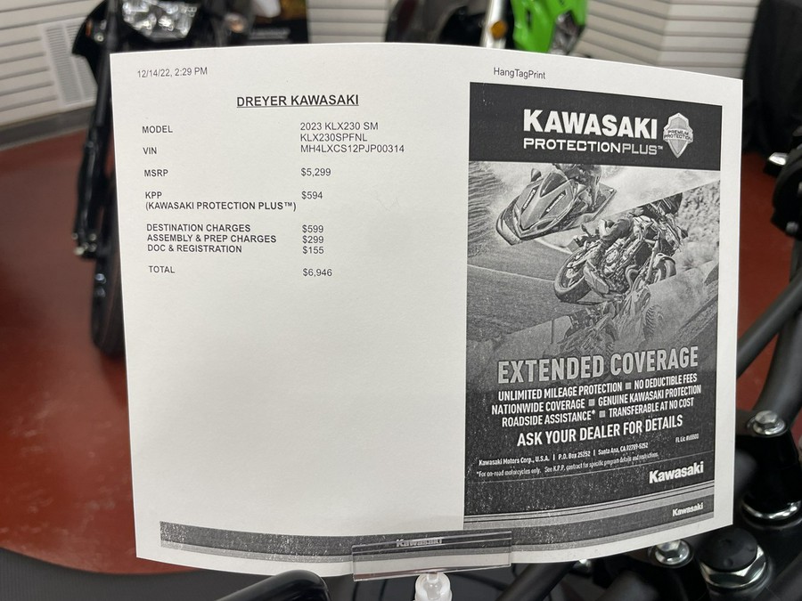 2023 Kawasaki KLX230SM