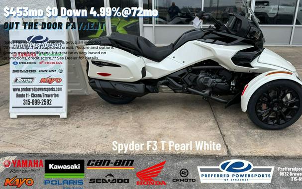 2024 Can-Am Spyder F3 T Pearl White