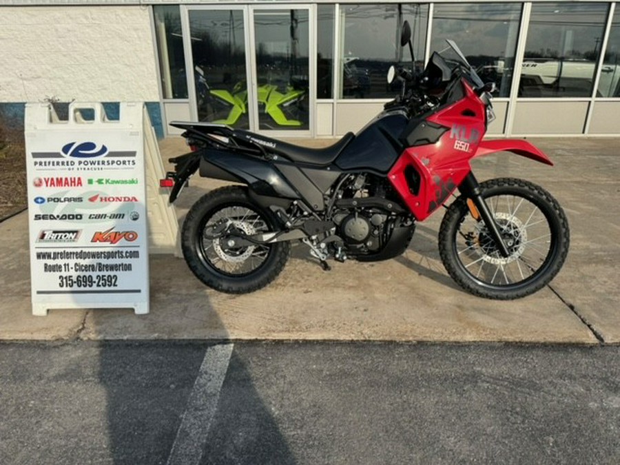 2024 Kawasaki KLR 650 S Firecracker Red/Metallic Carbon Gray