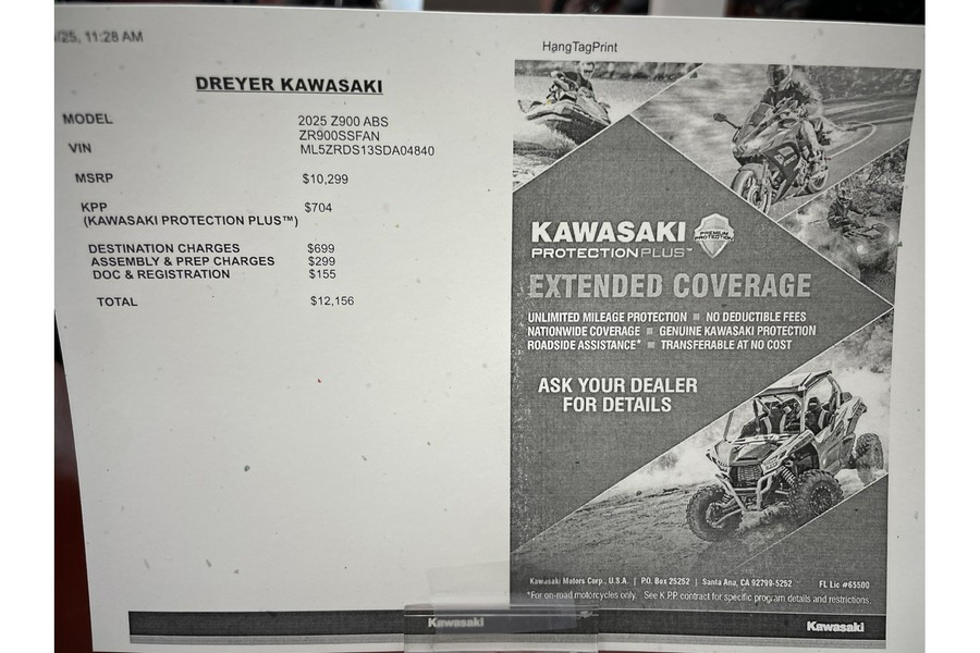 2025 Z900 ABS - Kawasaki