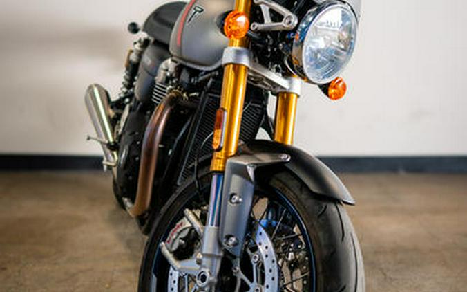2020 Triumph Thruxton RS Matt Storm Grey and Silver Ice