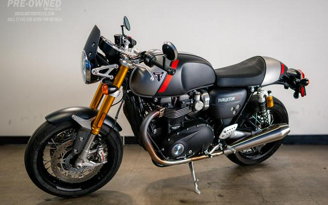 2020 Triumph Thruxton RS Matt Storm Grey and Silver Ice