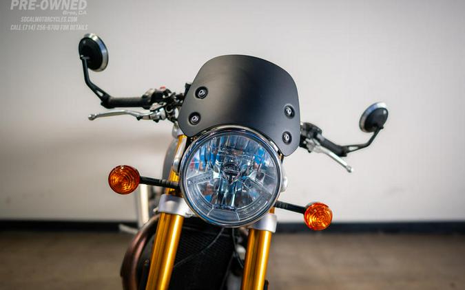 2020 Triumph Thruxton RS Matt Storm Grey and Silver Ice