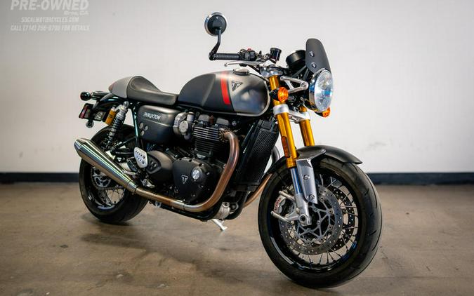 2020 Triumph Thruxton RS Matt Storm Grey and Silver Ice