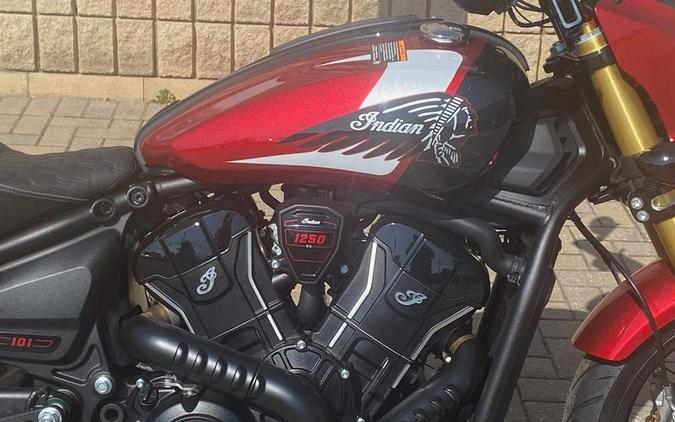 2025 Indian Motorcycle® 101 Scout® Sunset Red Metallic with Graphics