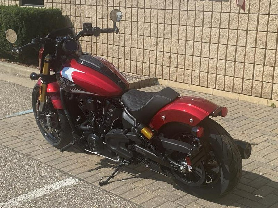 2025 Indian Motorcycle® 101 Scout® Sunset Red Metallic with Graphics