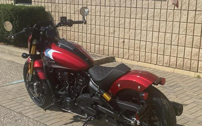 2025 Indian Motorcycle® 101 Scout® Sunset Red Metallic with Graphics