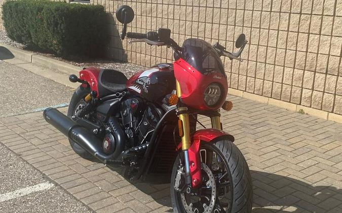 2025 Indian Motorcycle® 101 Scout® Sunset Red Metallic with Graphics