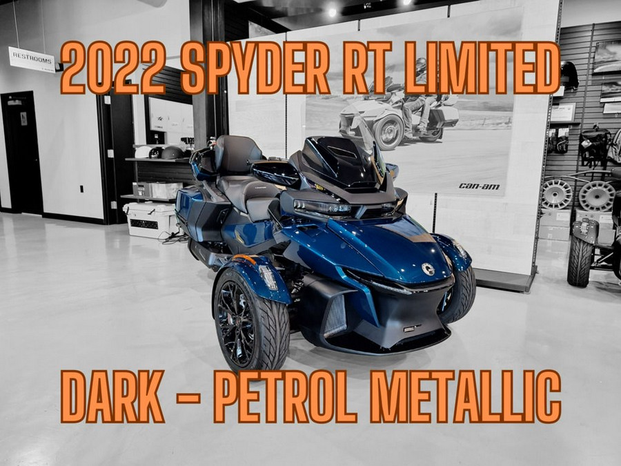 2022 Can-Am® Spyder RT Limited Dark - Petrol Metallic
