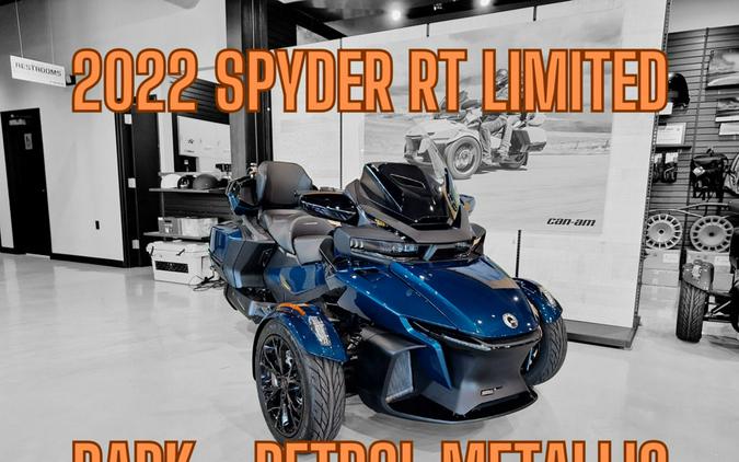 2022 Can-Am® Spyder RT Limited Dark - Petrol Metallic