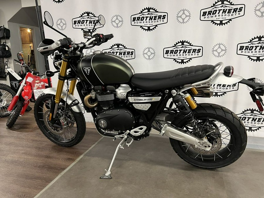 2023 Triumph Scrambler 1200 XE Matte Khaki Green Matte Jet Black