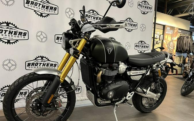 2023 Triumph Scrambler 1200 XE Matte Khaki Green Matte Jet Black