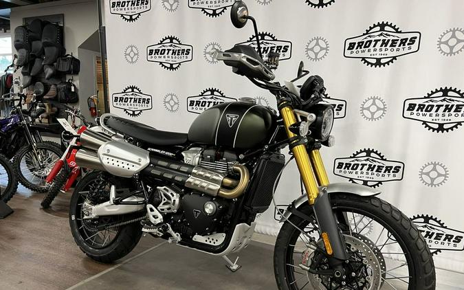 2023 Triumph Scrambler 1200 XE Matte Khaki Green Matte Jet Black