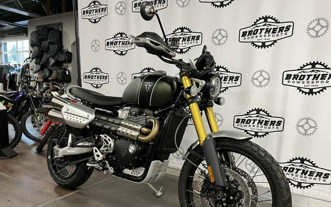 2023 Triumph Scrambler 1200 XE Matte Khaki Green Matte Jet Black