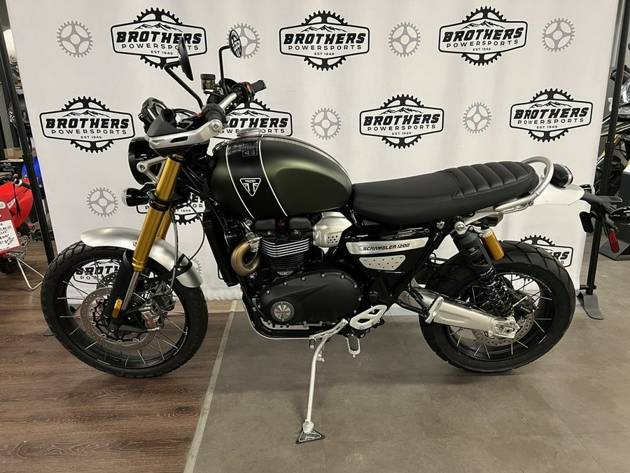 2023 Triumph Scrambler 1200 XE Matte Khaki Green Matte Jet Black