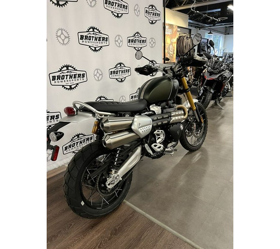 2023 Triumph Scrambler 1200 XE Matte Khaki Green Matte Jet Black