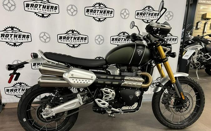 2023 Triumph Scrambler 1200 XE Matte Khaki Green Matte Jet Black