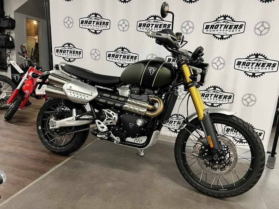 2023 Triumph Scrambler 1200 XE Matte Khaki Green Matte Jet Black