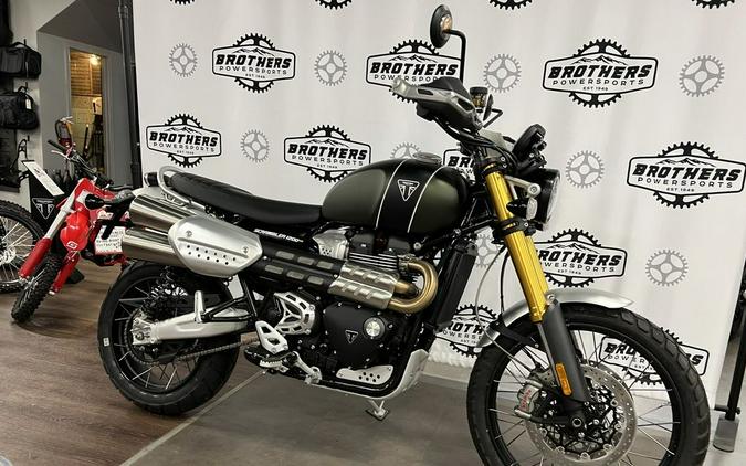 2023 Triumph Scrambler 1200 XE Matte Khaki Green Matte Jet Black