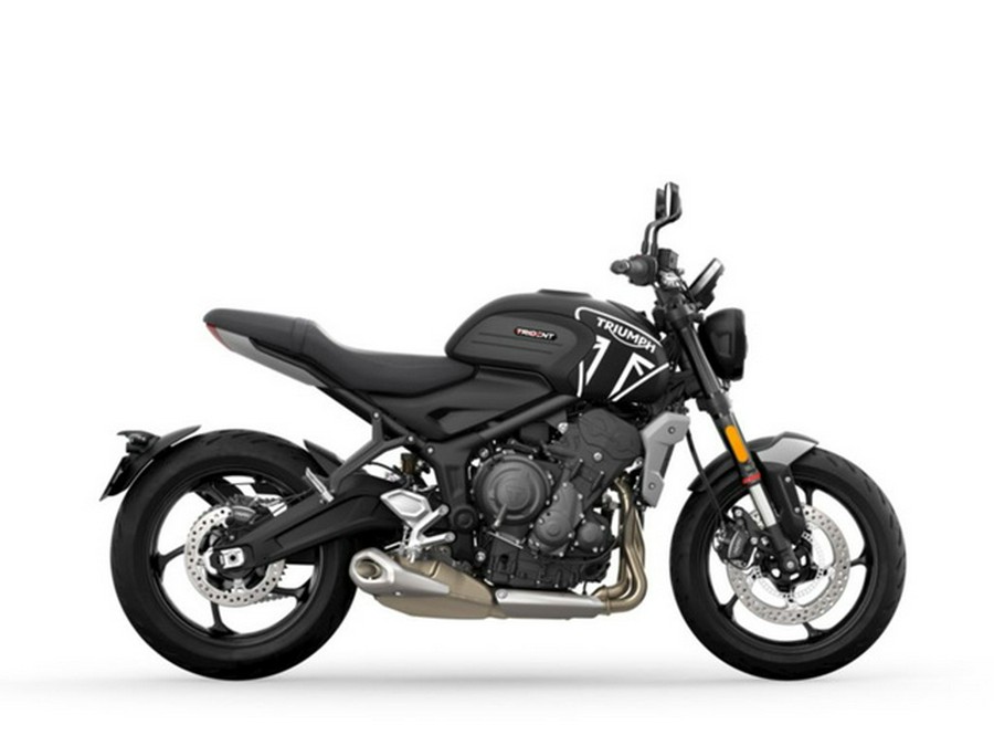 2023 Triumph Trident 660 Matte Jet Black Matte Silver Ice