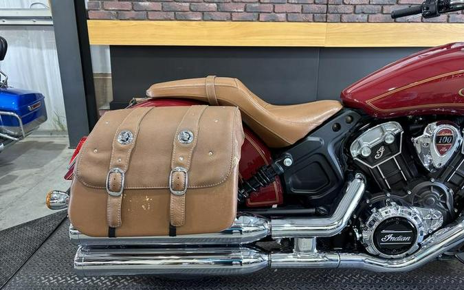 2020 Indian Motorcycle® Scout® 100th Anniversary Indian Red with Gold trim