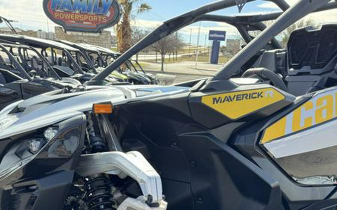 New 2024 CAN-AM MAVERICK R 99T DCT CATALYST GRAY AND NEO YELLOW