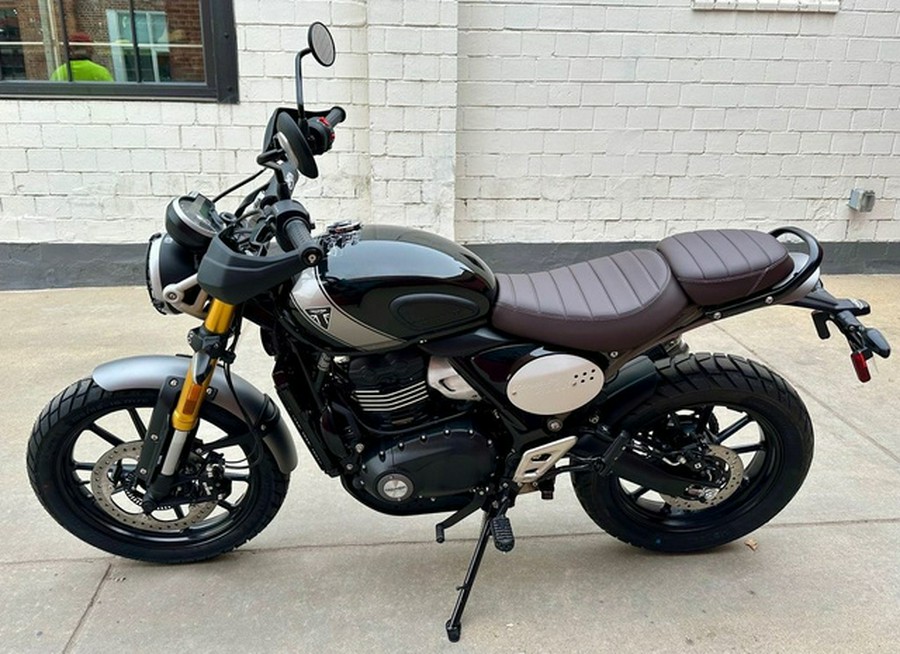 2025 Triumph Scrambler 400 X Phantom Black Silver Ice