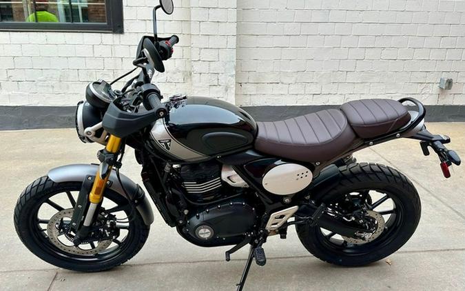 2025 Triumph Scrambler 400 X Phantom Black Silver Ice