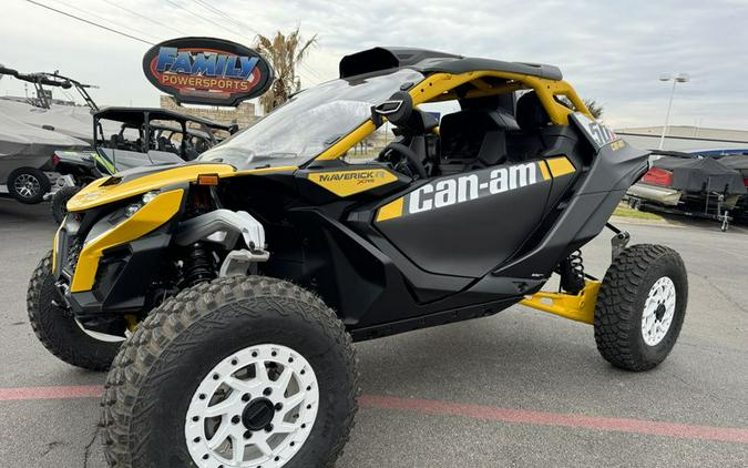 New 2024 CAN-AM MAVERICK R X RS WITH SMARTSHOX 999T DCT CARBON BLACK AND NEON YELLOW