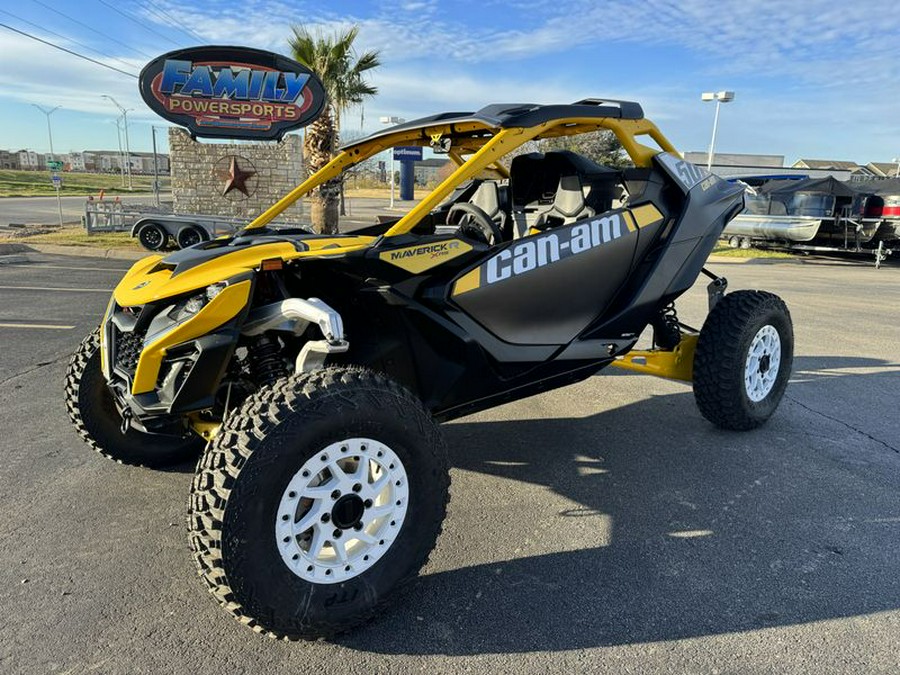 New 2024 CAN-AM MAVERICK R X RS WITH SMARTSHOX 999T DCT CARBON BLACK AND NEON YELLOW