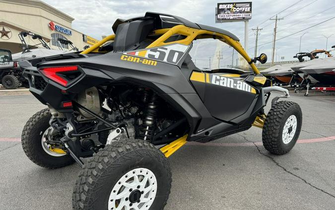 New 2024 CAN-AM MAVERICK R X RS WITH SMARTSHOX 999T DCT CARBON BLACK AND NEON YELLOW