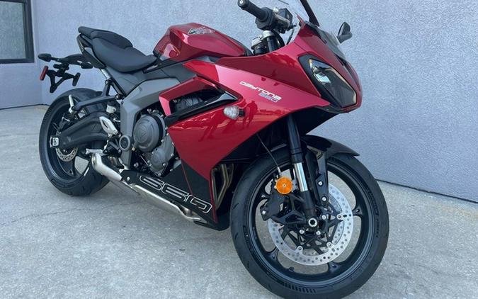 2024 Triumph Daytona 660 Carnival Red/Sapphire Black