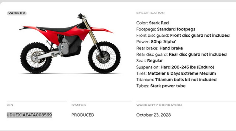 2026 Stark Future Varg EX Alpha 80 HP