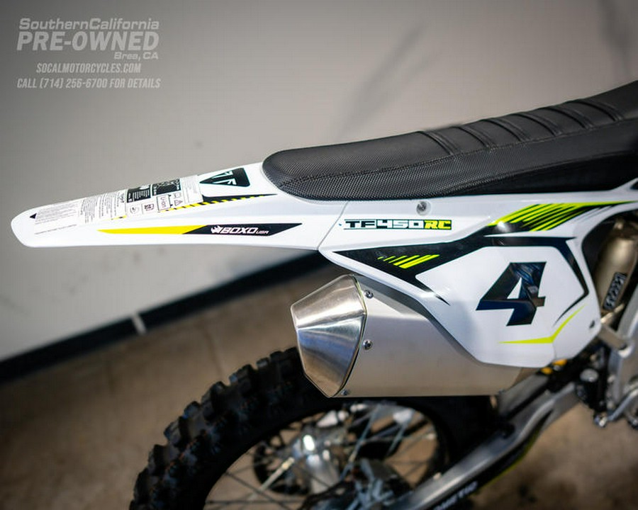 2025 Triumph TF 450-RC Edition Jet Black/Pure White