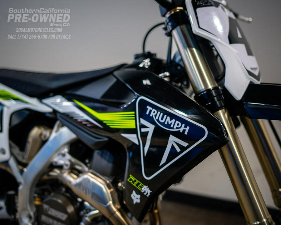 2025 Triumph TF 450-RC Edition Jet Black/Pure White