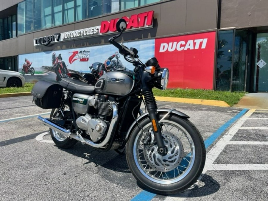 2022 Triumph Bonneville T120 Gold Line Silver Ice / Competition Green